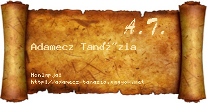 Adamecz Tanázia névjegykártya